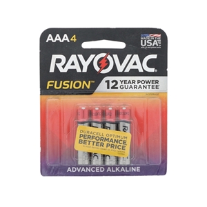 Consumer Battery - RAYOVAC Fusion Alkaline - AAA Size (4 Pack) - 553579014