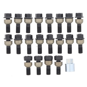 Wheel Lock Set - Black (45 mm Bolts) - 00004460280