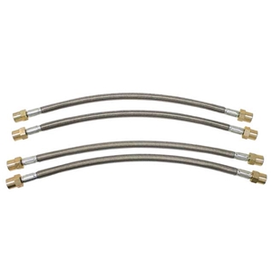 Brake Hose Set - Steel Braided with Clear Protective Jacket - 995522110