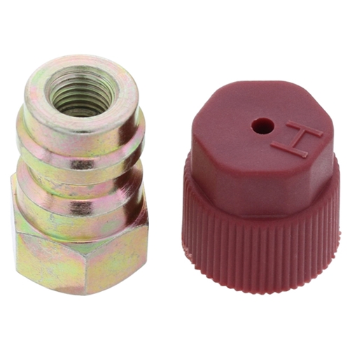 A/C System Retrofit Fitting - R134a - Straight (Steel) 7/16" - High Side with Cap - MT01431