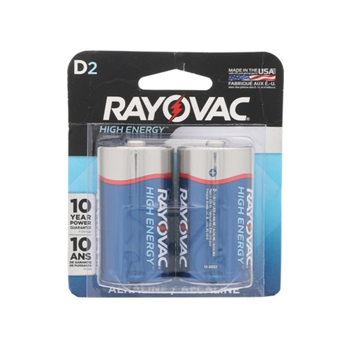 Consumer Battery - RAYOVAC High Energy Alkaline - D Size (2 Pack) - 553579041