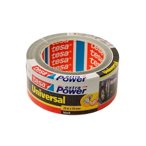 Duct Tape - Tesa Extra Power Universal - Black (25 m X 50 mm Roll) - 5638801