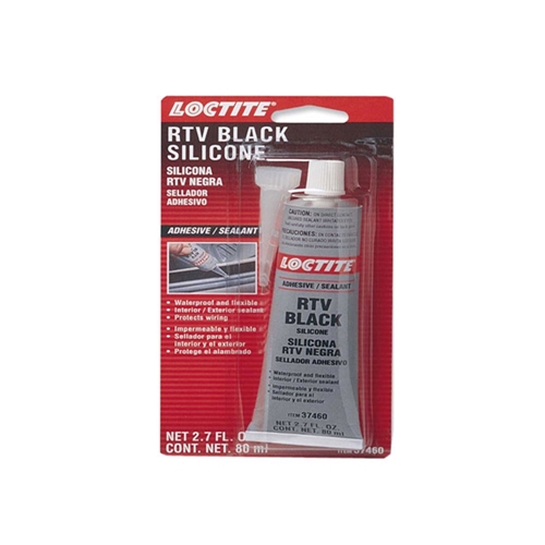 Silicone Adhesive/Sealant - Loctite RTV Black Silicone (80 ml. Tube) - 37460