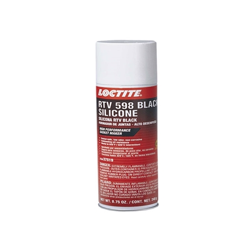 Sealing Compound - Loctite RTV 598 Black Silicone Gasket Maker (8.75 oz. Pressurized Can) - 37519