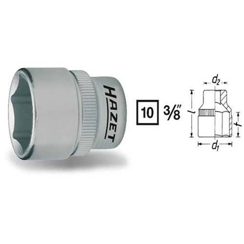 Socket - 9 mm, 6-Point - 3/8" Drive - 8809