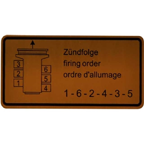 Engine Firing Order Decal - 90100650200