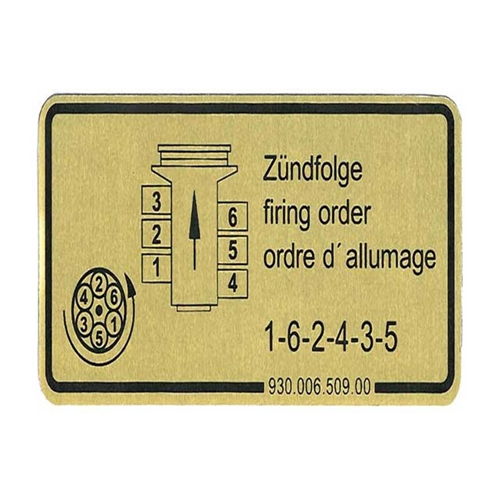 Engine Firing Order Specification Decal - 93000650900
