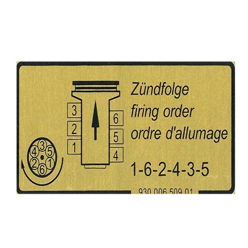 Engine Firing Order Specification Decal - 93000650901