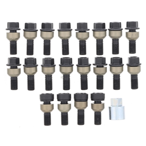 Wheel Lock Set - Black (45 mm Bolts) - 00004460280