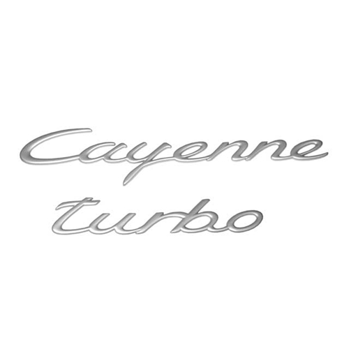 Emblem "Cayenne Turbo" (Aluminum Satin) - 955559038014W9