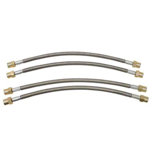 Brake Hose Set - Steel Braided with Clear Protective Jacket - 995522110