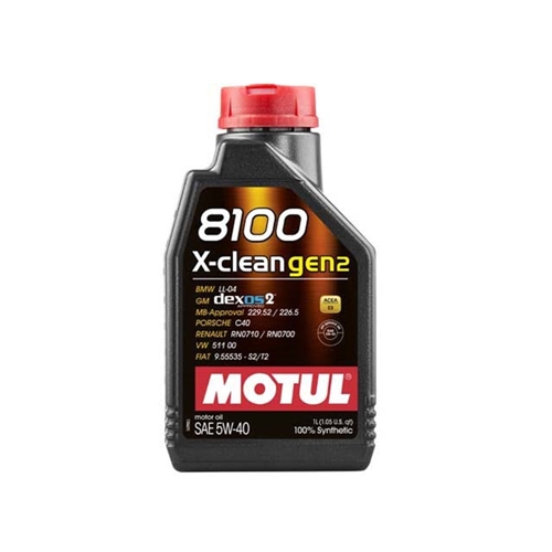 Engine Oil - MOTUL 8100 X-clean (Gen 2) - 5W-40 Synthetic (1 Liter) - 109761