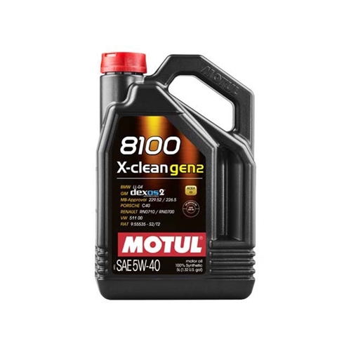 Engine Oil - MOTUL 8100 X-clean (Gen 2) - 5W-40 Synthetic (5 Liter) - 109762